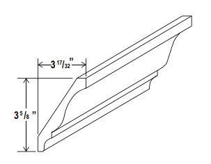 Accessories - Decorative Crown Moulding - White - Shaker