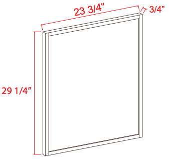 Accessories - Base Decorative Door Panel - White Oak - Slim Shaker