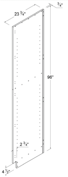 Accessories - Finished Left Side Panel for Pantries and Ovens - White - Gloss Frameless