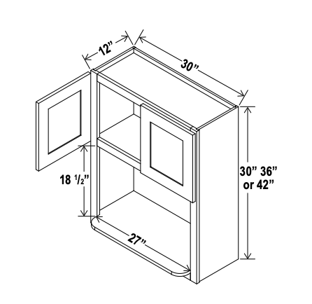 Tall Cabinet - Microwave Oven - Espresso - Shaker