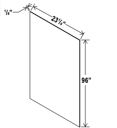 Accessories - Tall Skin Veneer Panel - White - Shaker