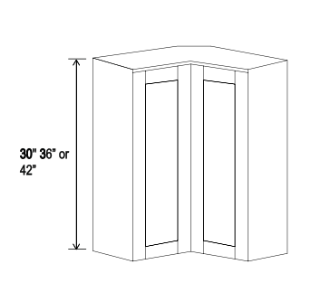 Wall Cabinet - Easy Reach-1D - White - Shaker