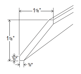 Accessories Angle Crown Moulding 96"W x 3 5/8"H x 2.5"D-Espresso-Shaker