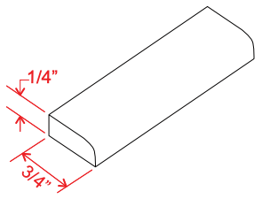 Accessories Scribe Moulding 96"W x 1/4"H x 5/8"D-White Oak-Slim Shaker