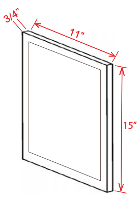 Accessories Sample Door 11"W x 15"H-White Oak-Slim Shaker