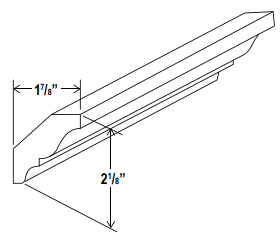 Accessories Crown Moulding 96"W x 2 3/4"H x 5/8"D-Charcoal-Aspen