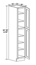 Tall Cabinet Pantry-2D 18"W x 90"H x 24"D-Espresso-Shaker