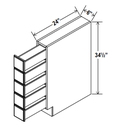 Base Cabinet Spice Drawer-5DRW 34.5"W x 24"H x 6"D-Espresso-Shaker