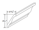 Accessories Decorative Crown Moulding 96'W x 4 3/8'H x 11/16"D-Espresso-Shaker