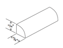 Accessories Shoe Moulding 96"W x 11/16"H x 11/15"D-White-Slim Shaker