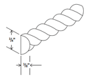 Accessories Rope Moulding 96"W x 3/4"H x 3/8"D-Charcoal-Aspen