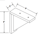 Accessories Corbel 2"W x 9"H x 9"D-Charcoal-Aspen