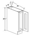 Base Cabinet 1D 9"W x 34.5"H x 24"D-Charcoal-Aspen