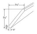 Accessories Angle Crown Moulding 96"W x 3 5/8"H x 2.5"D-White-Aspen