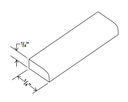 Accessories Scribe Moulding 96"W x 1/4"H x 5/8"D-White-Aspen