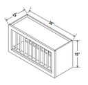 Accessories Wall Plate Rack 30"W x 15"H x 12"D-White-Aspen