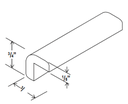 Accessories Outside Corner Moulding 96'W x 3/4'H x 3/4"D-White-Aspen