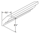 Accessories Crown Moulding 96"W x 2 3/4"H x 5/8"D-Navy Blue-Shaker
