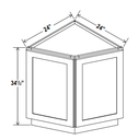 Base Cabinet End-2D 24"W x 34.5"H x 24"D-White-Shaker